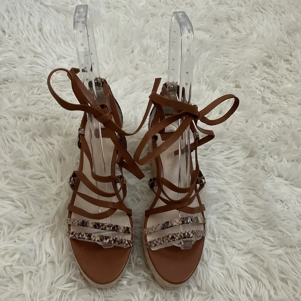 Louise Et Cie Renz‎ Leather Espadrille Platform Sandals - Size 7.5